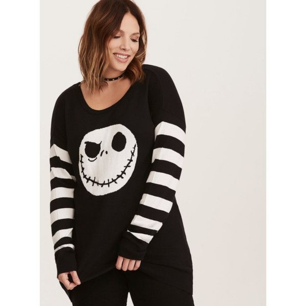 💀 Torrid - Jack Skellington Nightmare Before Christmas Sweater